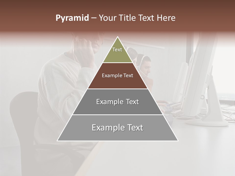 Three Call Centre Operators PowerPoint Template