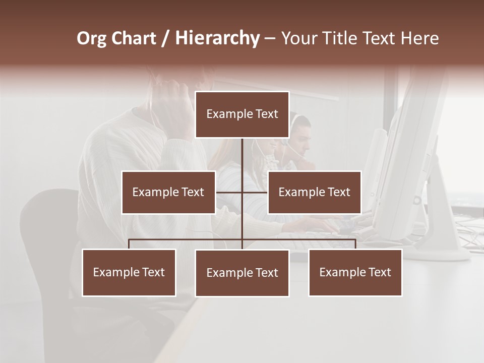 Three Call Centre Operators PowerPoint Template