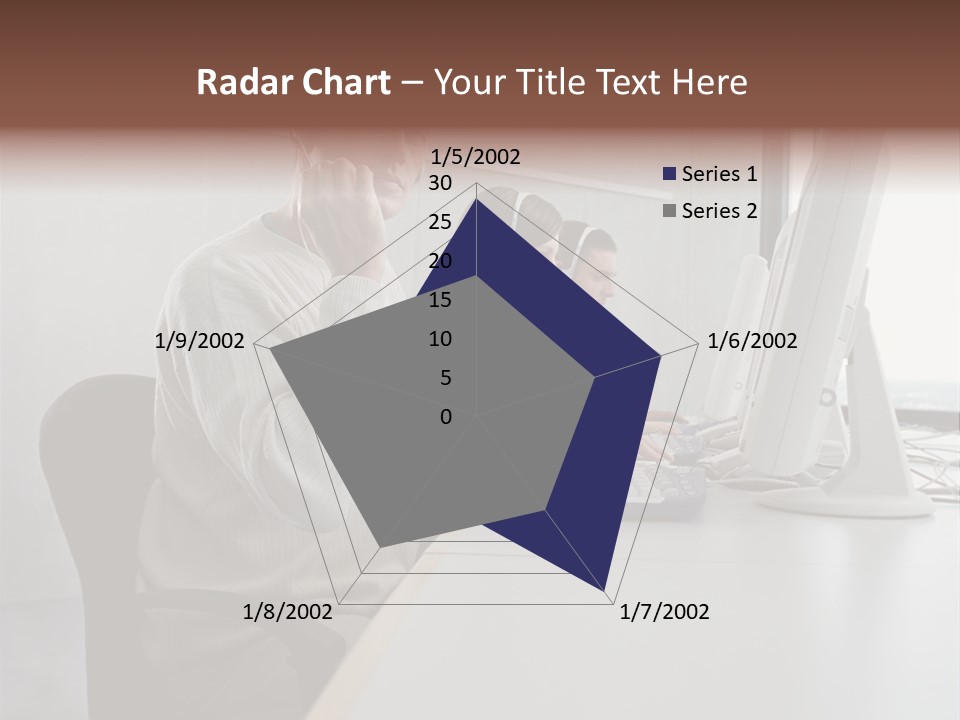 Three Call Centre Operators PowerPoint Template