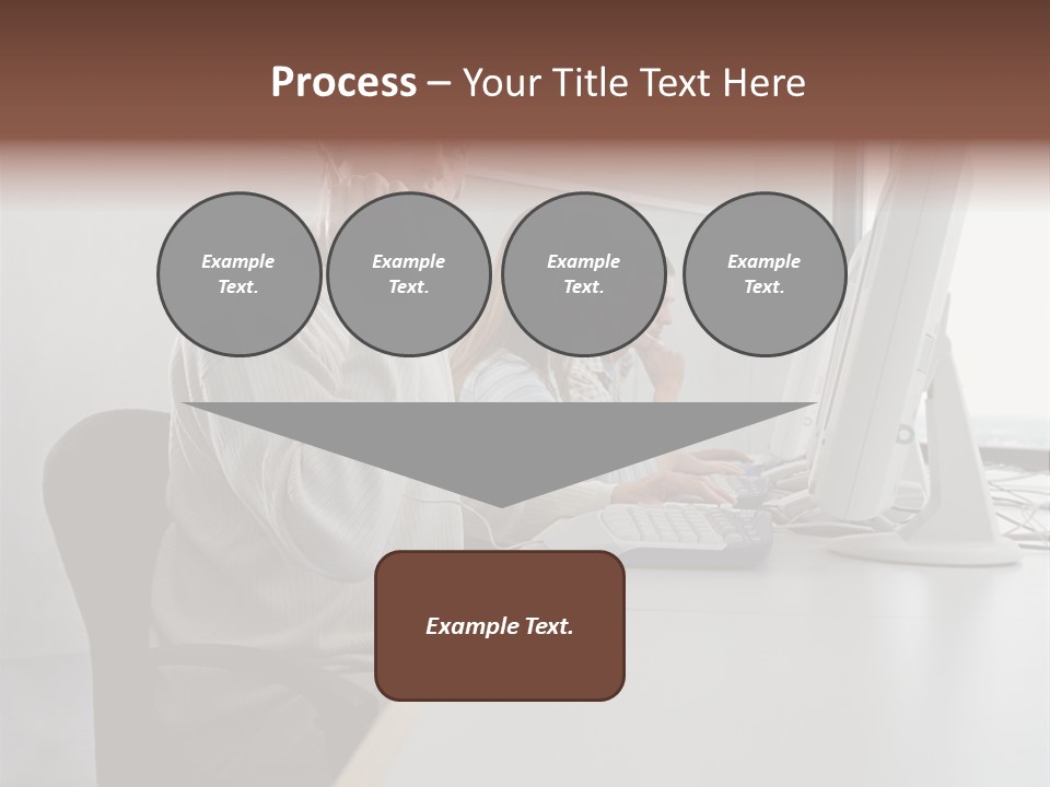 Three Call Centre Operators PowerPoint Template