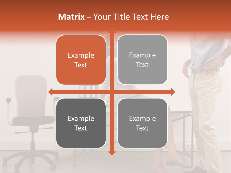 Two Office Workers Flirting PowerPoint Template