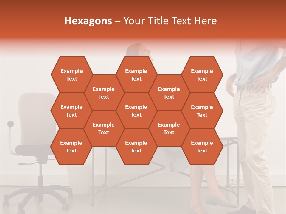 Two Office Workers Flirting PowerPoint Template