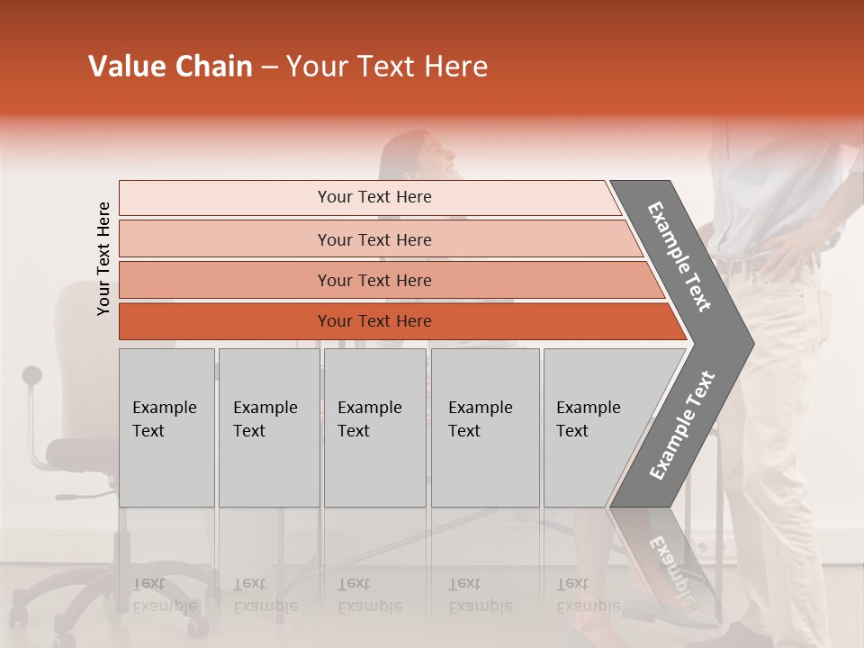 Two Office Workers Flirting PowerPoint Template
