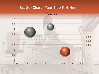 Two Office Workers Flirting PowerPoint Template