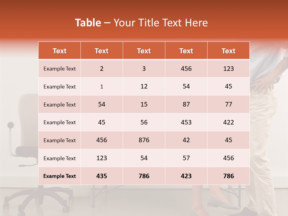 Two Office Workers Flirting PowerPoint Template