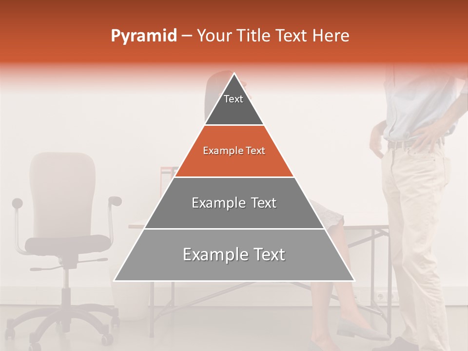 Two Office Workers Flirting PowerPoint Template