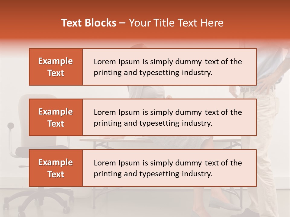 Two Office Workers Flirting PowerPoint Template