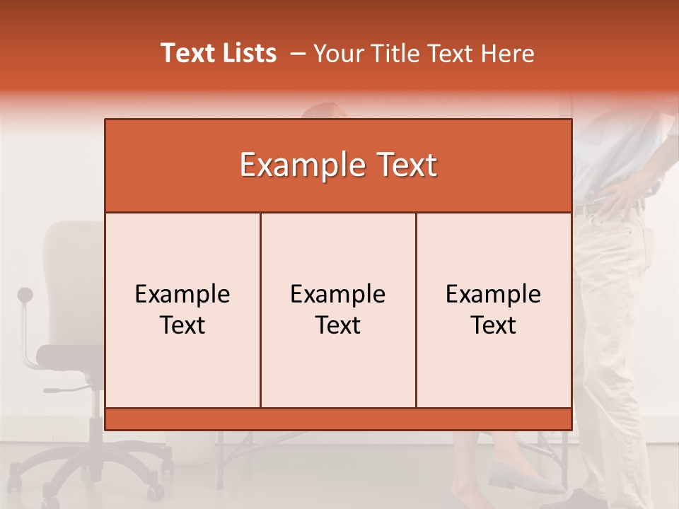 Two Office Workers Flirting PowerPoint Template