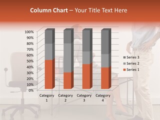 Two Office Workers Flirting PowerPoint Template