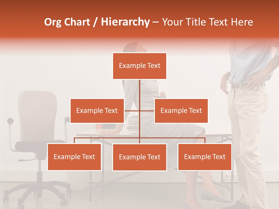 Two Office Workers Flirting PowerPoint Template