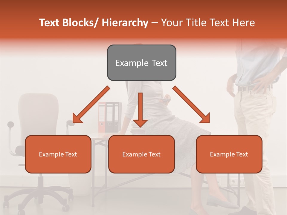 Two Office Workers Flirting PowerPoint Template
