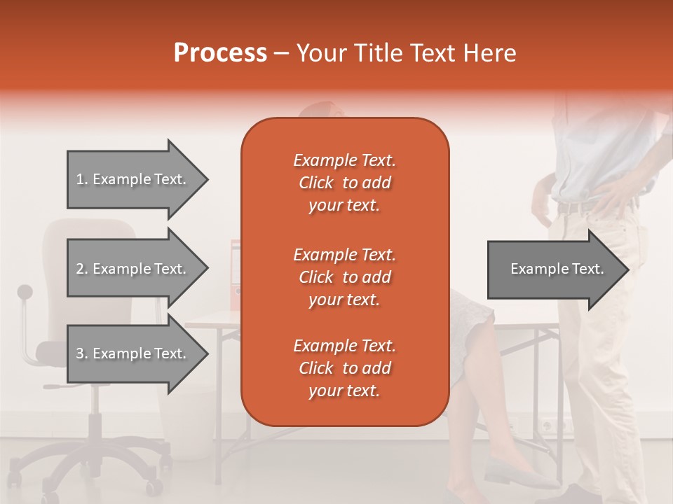 Two Office Workers Flirting PowerPoint Template