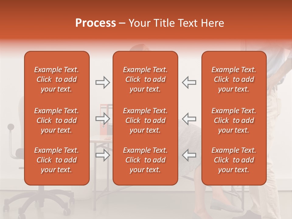 Two Office Workers Flirting PowerPoint Template