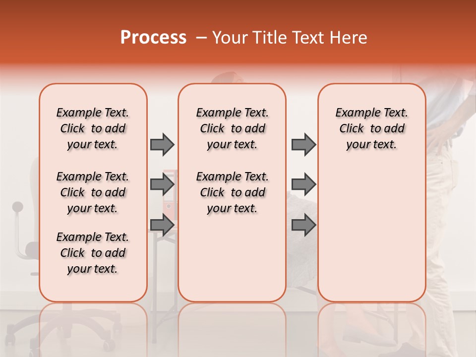 Two Office Workers Flirting PowerPoint Template