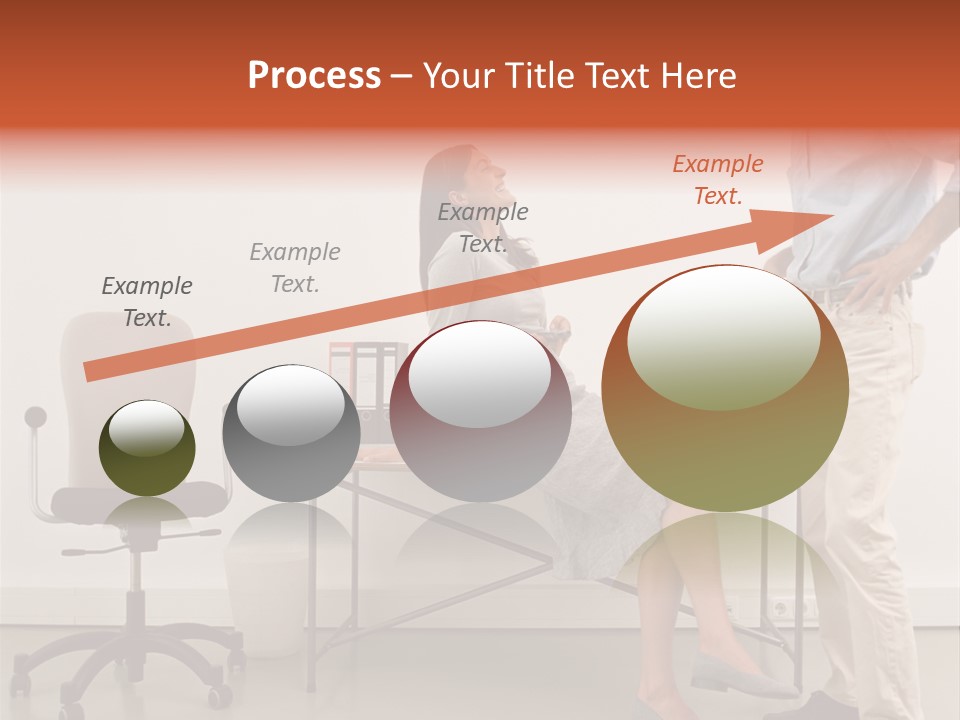 Two Office Workers Flirting PowerPoint Template