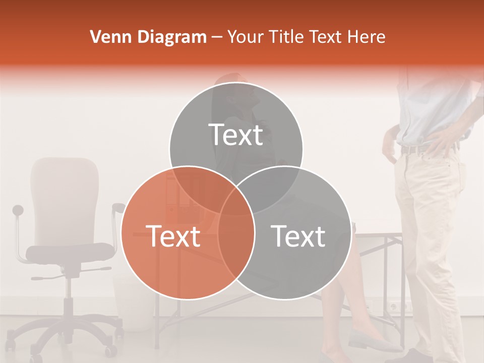 Two Office Workers Flirting PowerPoint Template