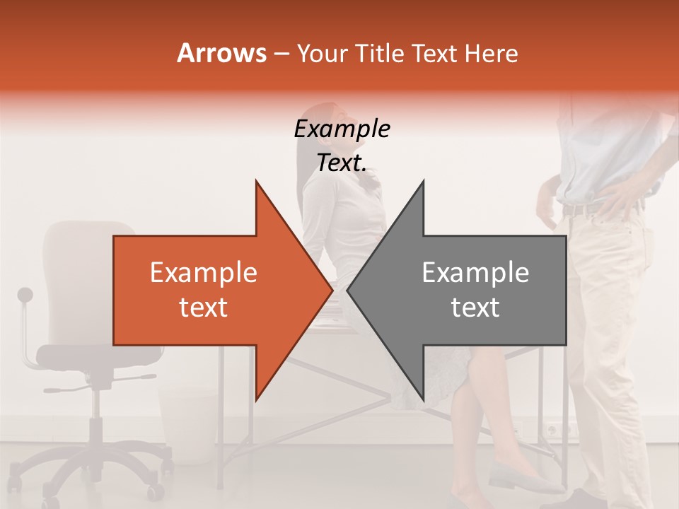 Two Office Workers Flirting PowerPoint Template
