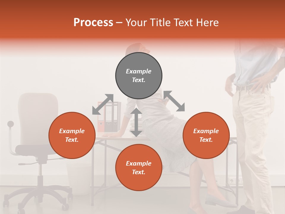 Two Office Workers Flirting PowerPoint Template