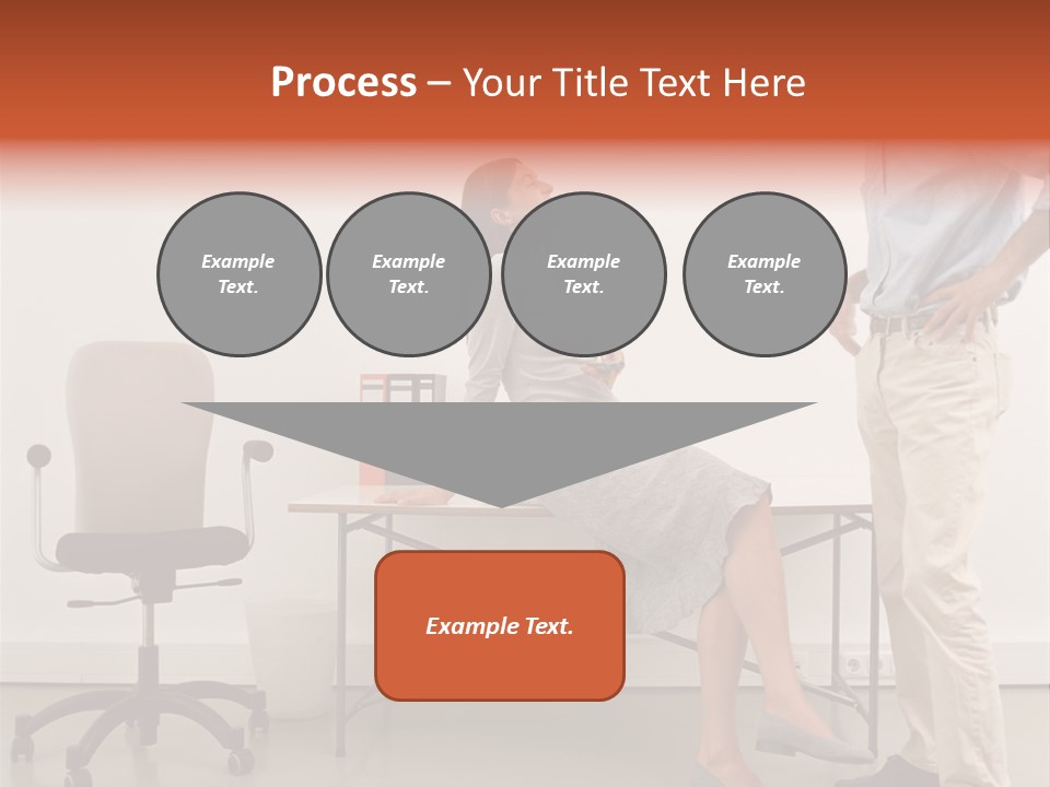 Two Office Workers Flirting PowerPoint Template