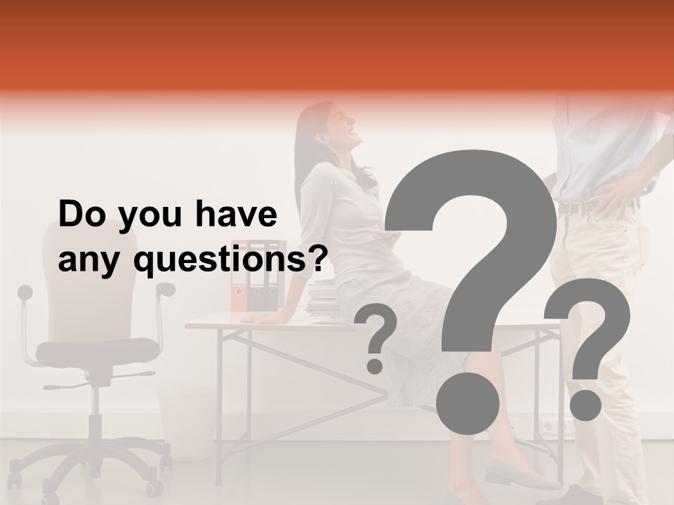 Two Office Workers Flirting PowerPoint Template