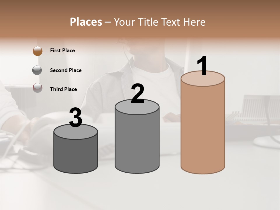 Male Call Centre Operator PowerPoint Template
