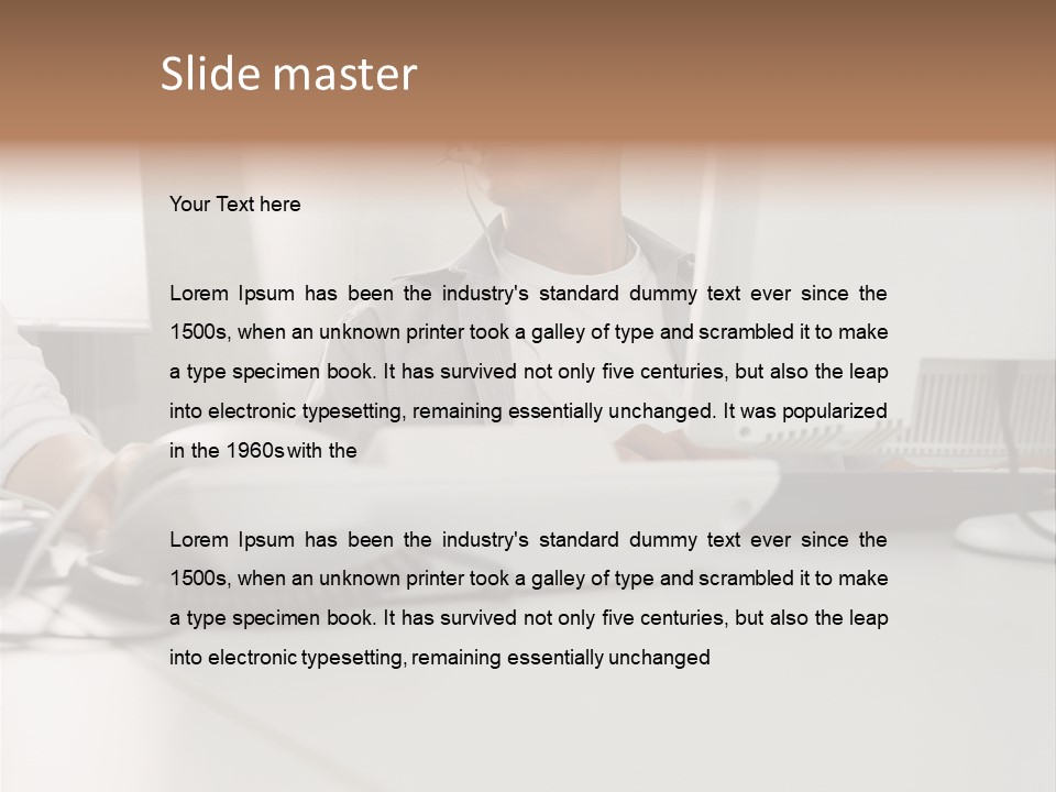 Male Call Centre Operator PowerPoint Template