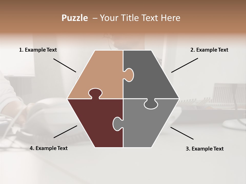 Male Call Centre Operator PowerPoint Template