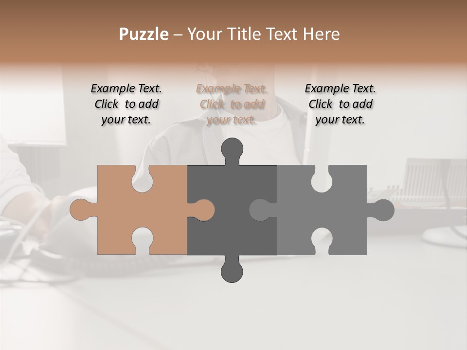 Male Call Centre Operator PowerPoint Template