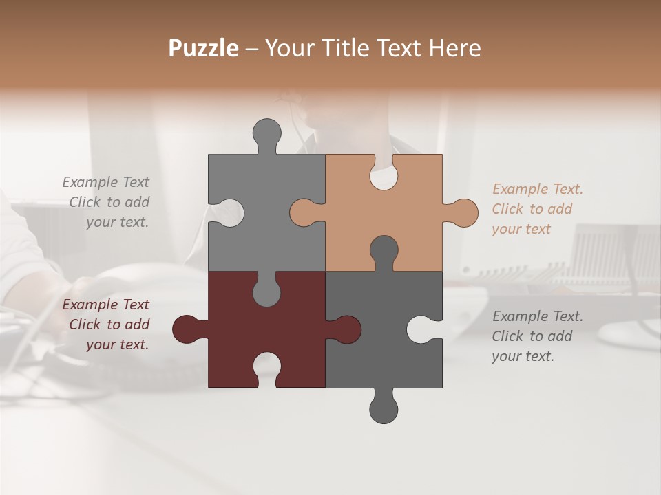 Male Call Centre Operator PowerPoint Template