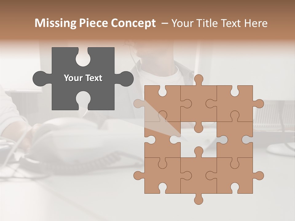 Male Call Centre Operator PowerPoint Template