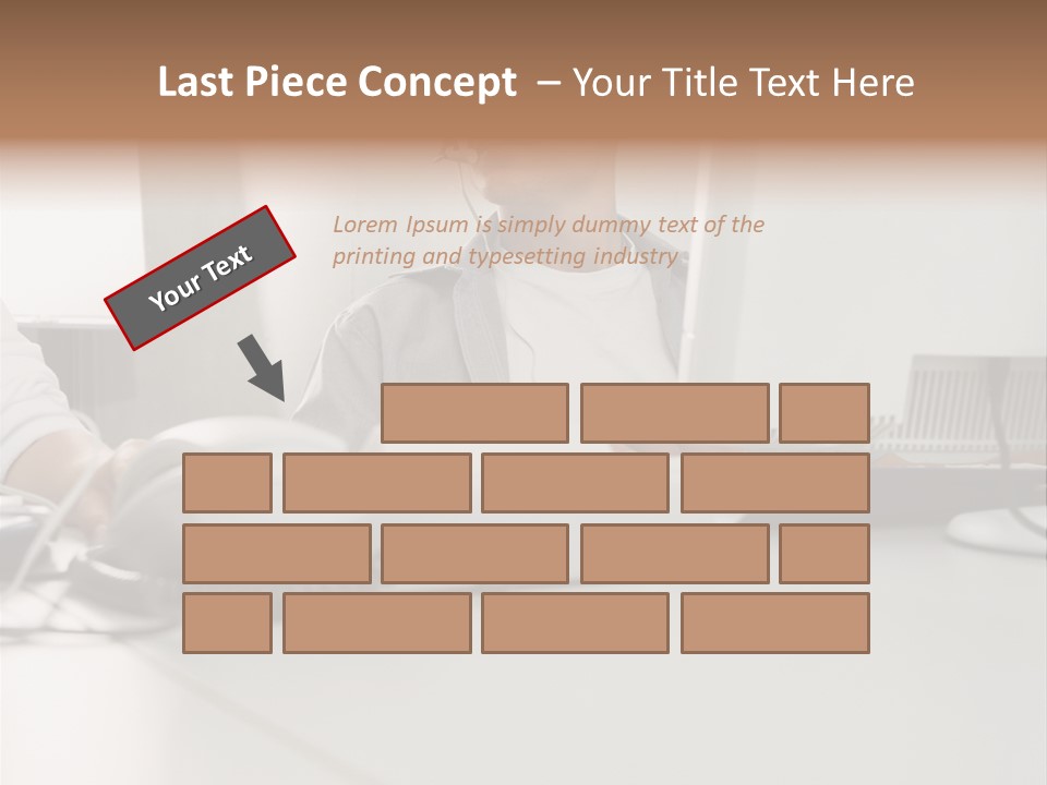 Male Call Centre Operator PowerPoint Template