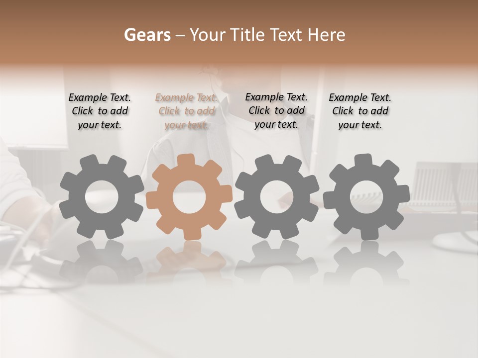 Male Call Centre Operator PowerPoint Template