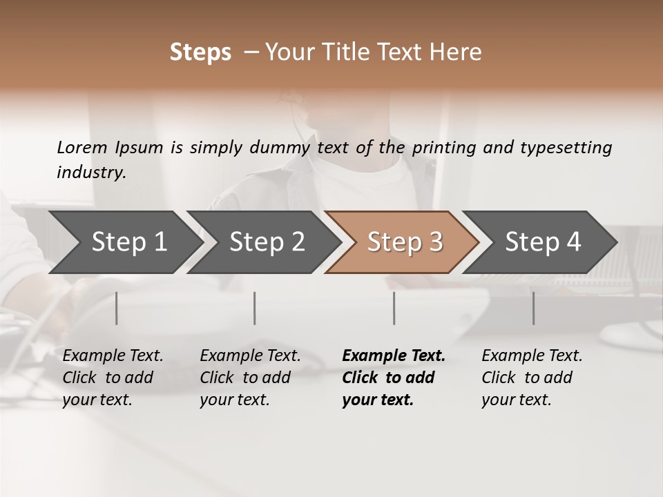 Male Call Centre Operator PowerPoint Template