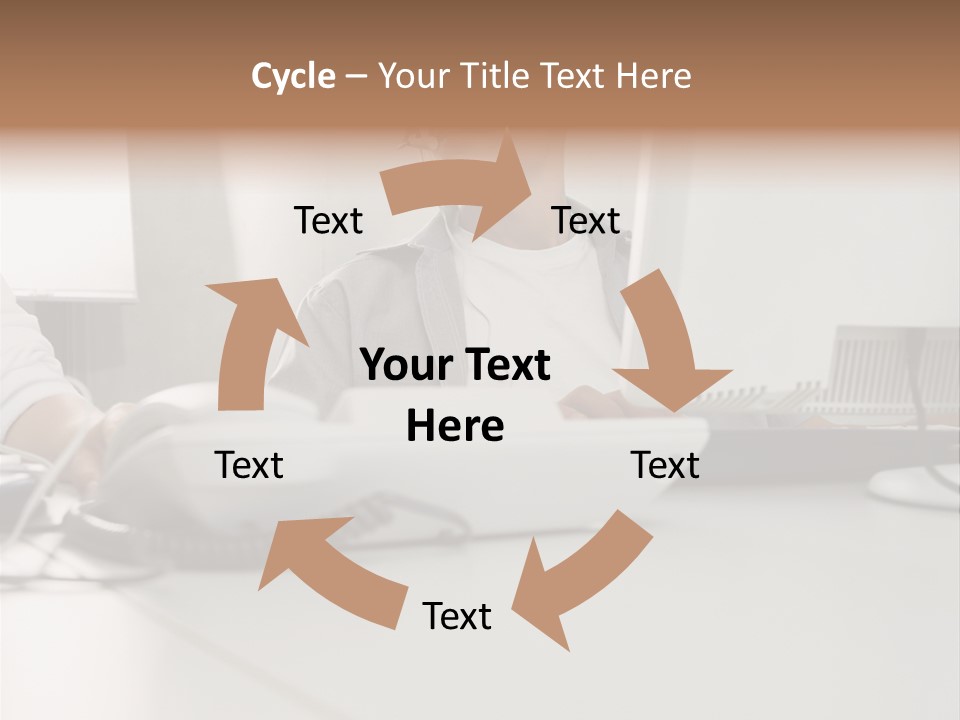 Male Call Centre Operator PowerPoint Template