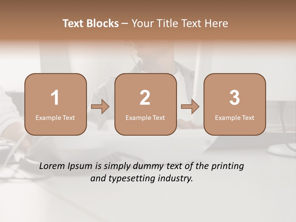 Male Call Centre Operator PowerPoint Template
