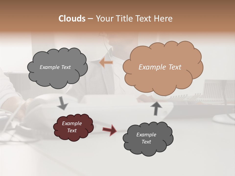 Male Call Centre Operator PowerPoint Template
