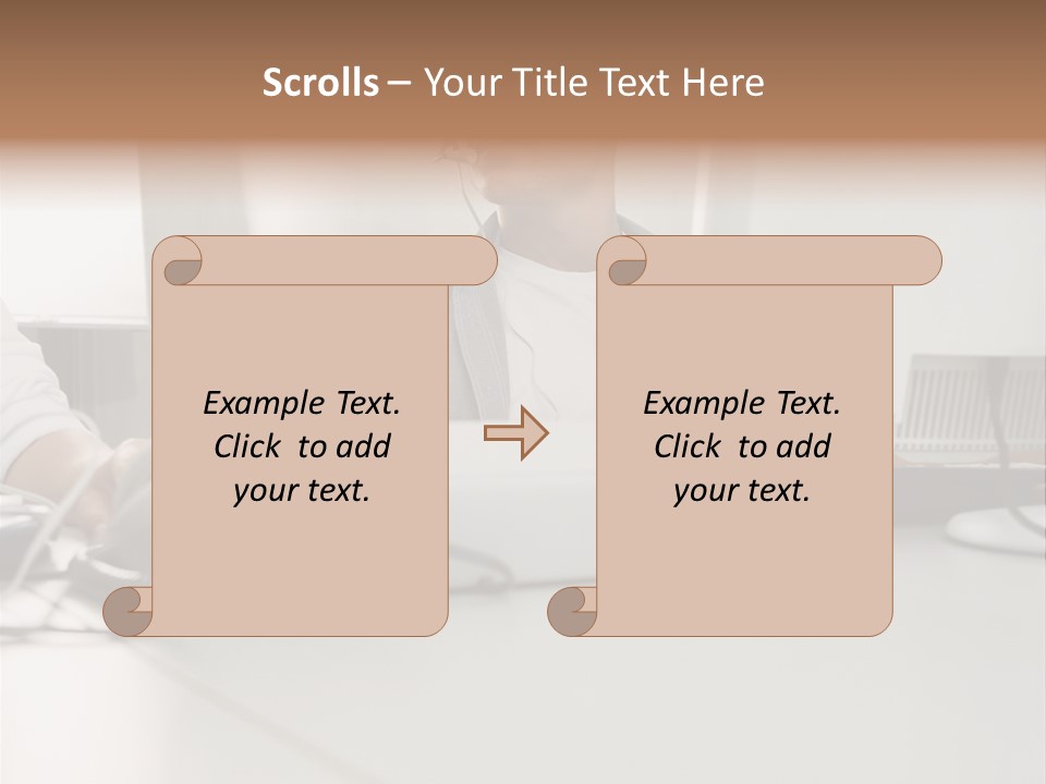 Male Call Centre Operator PowerPoint Template