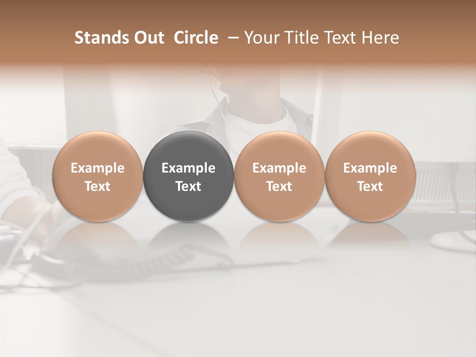 Male Call Centre Operator PowerPoint Template