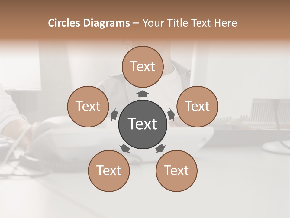 Male Call Centre Operator PowerPoint Template