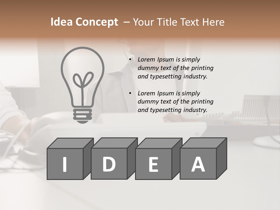 Male Call Centre Operator PowerPoint Template