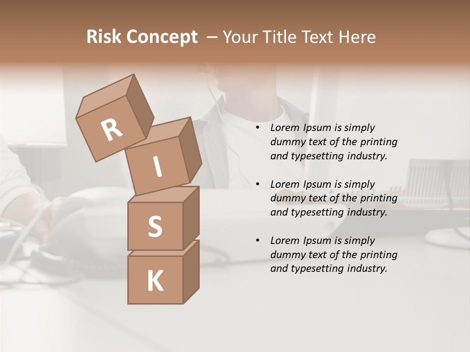 Male Call Centre Operator PowerPoint Template