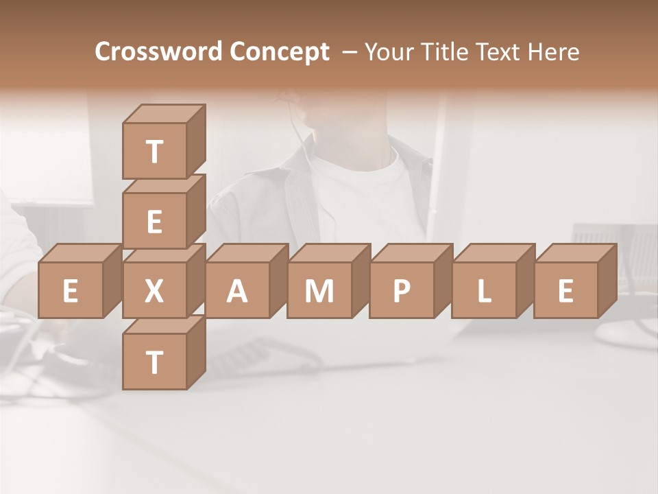 Male Call Centre Operator PowerPoint Template