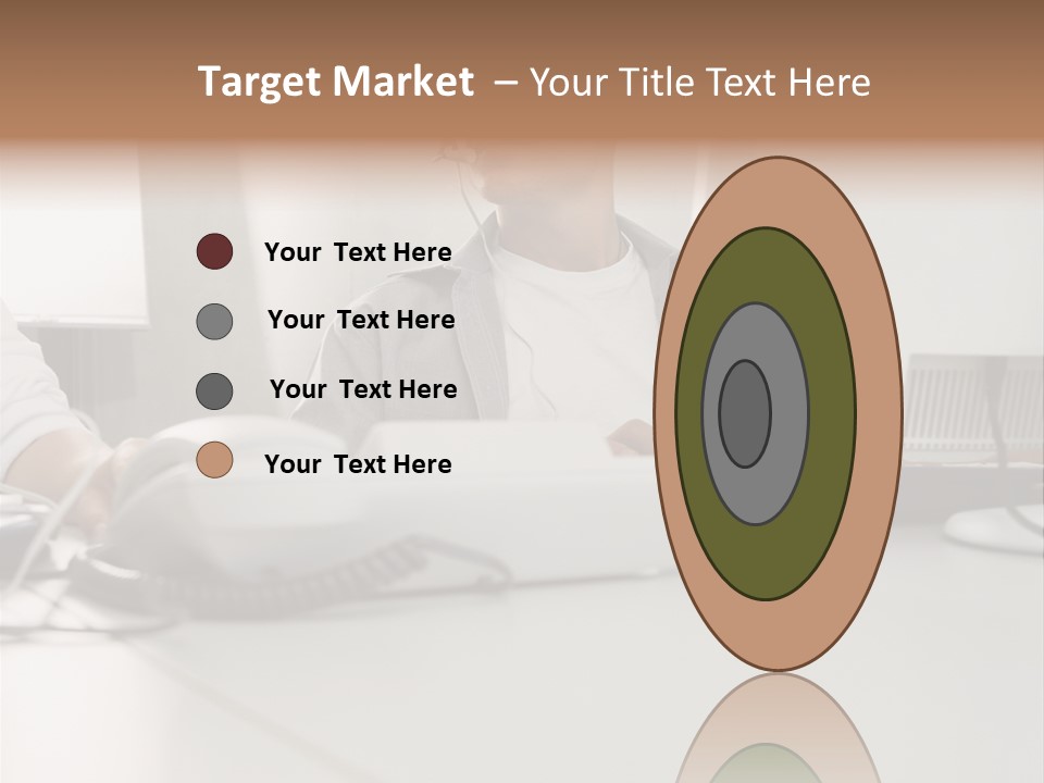 Male Call Centre Operator PowerPoint Template