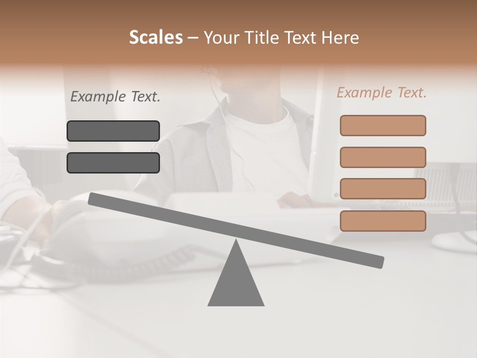 Male Call Centre Operator PowerPoint Template
