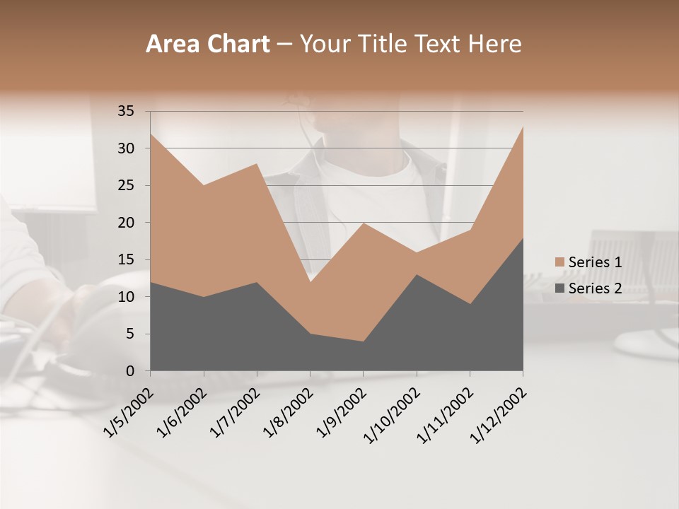 Male Call Centre Operator PowerPoint Template