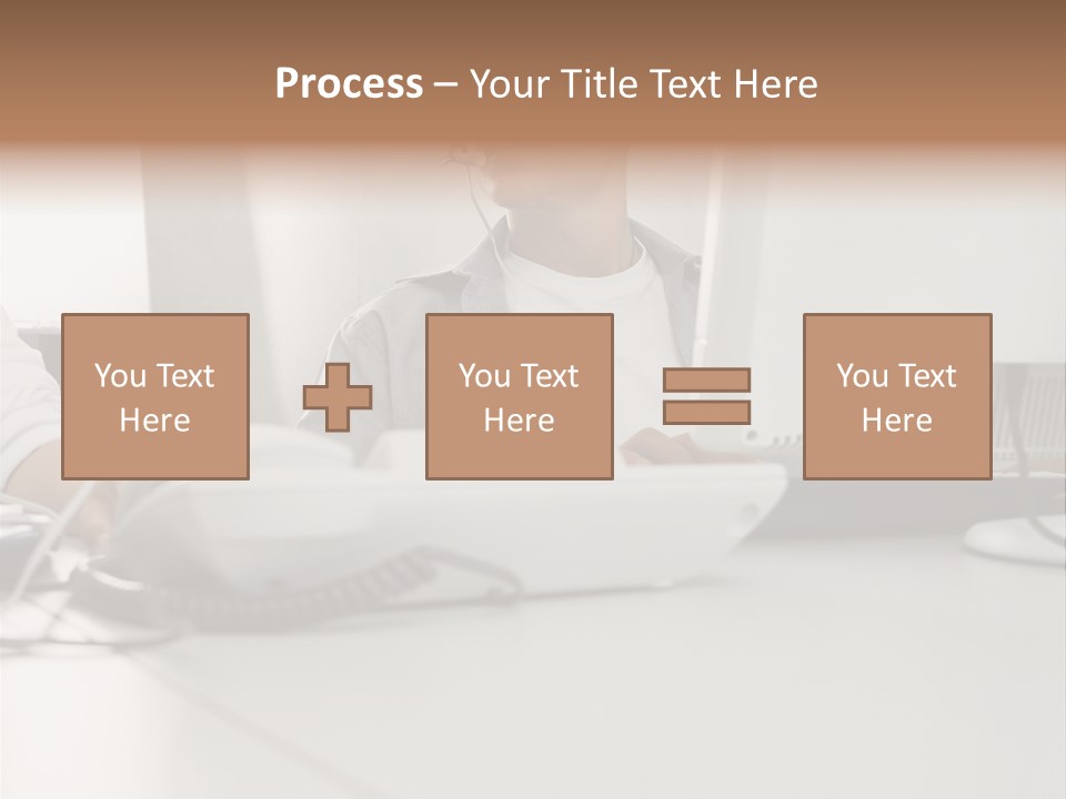 Male Call Centre Operator PowerPoint Template