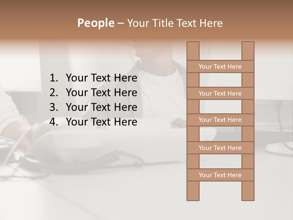 Male Call Centre Operator PowerPoint Template