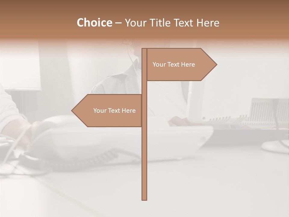 Male Call Centre Operator PowerPoint Template