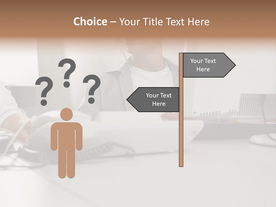 Male Call Centre Operator PowerPoint Template