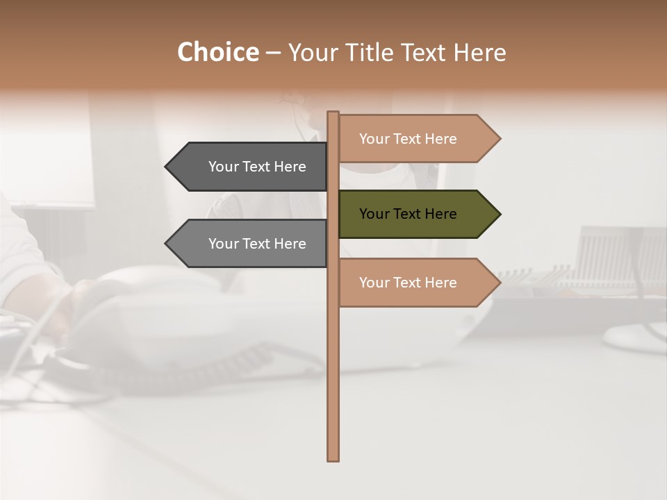Male Call Centre Operator PowerPoint Template